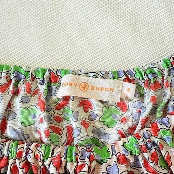 Tory Burch Womens Top Jogger Pants Set Floral Silk Casual Vacation 0 - 2 - Picture 5 of 6